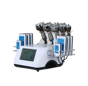 Professional 40K Ultrasonic Cavitation RF Machine 6 IN 1 Radio Frequency Face Lift Lipo Laser Liposuction Multipolar RF Body Slimming