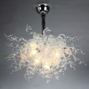 Lampada personalizzata bianca e trasparente Lampadario in vetro soffiato a mano Illuminazione AC 110v/240v Soggiorno fai da te Arte decorativa Luce Diametro 70 o 90 CM