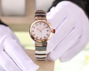 Moda Marka Kobiety Zegarek Kwarcowy Geometryczny Wąż Mieszanka Rose Gold Ze Stali Nierdzewnej Sapphire Zegarki Znane Marka Okrągły Zegar Dial