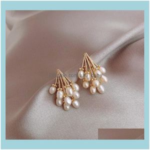 Dangle JewelryDangle Chandelier Classic Barroce Pearls Brincos coreanos de jóias femininas Personalidade versátil AESSORIAS S925 DRO