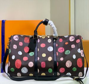 Capsule Collection Bandoulière 50 Duffle Bag Designer Sacos de fim de semana 50cm Travelhigh Qualidade de couro Larage de couro Capcity continua na bagagem