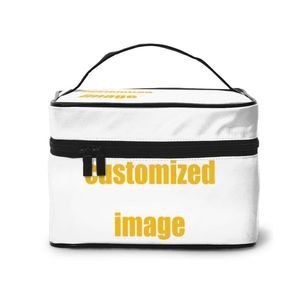Customized Travel Cosmetic Bag Printing Women Makeup Bags Toiletries Organizer Female Storage Make Up Cases &