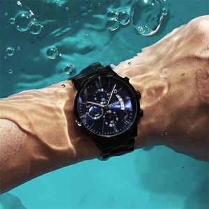Relógio dos homens Luxo Marca Belushi High-End Man Business Relógios Casuais Mens Impermeável Esportes Quartzo Relógio de Pulso Relogio Masculino 210329