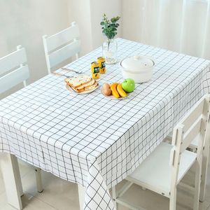 Vanzlife Nordic Table Protection Against Water Oil Disposable Plastic Tracloth Grid Cloth PVC Cover Mat