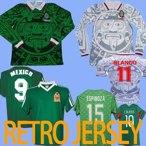 Meksyk 1998 Soccer Jerseys Retro Bramkarz Vintage Koszula piłkarska Najlepsze mundury 1986 1994 1995 2006 Zielony Dom White Black Red Blanco