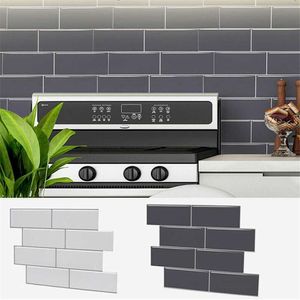 Wholesale fiber light meter resale online - 3D Self Adhesive Tile Brick Decal DIY Kitchen Bathroom Wall Sticker Peel And Stick Waterproof Removable Wallpaper Home Decor Q0723