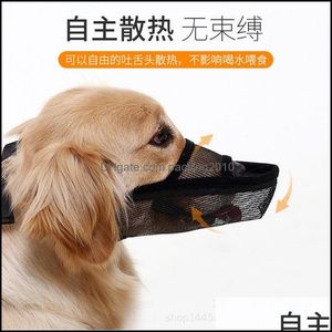 Autositz Ers Home Gardenmittlere und große Hundeschutz Amazons Mund Anti-Bite Mesh Dog Er Mask Pet Supplies Drop Delivery 2021 Yeq3Q