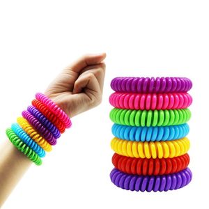 Mosquito Repellent Bractele Bracele Bracelets Открытый Защита от насекомых Открытый Кемпинг Водонепроницаемая спиральная запястья