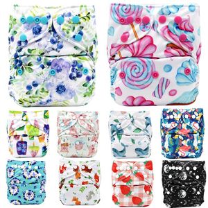 Asenappy Prints Baby Pocket Cloth Diaper Nappy Reusable Washable Adjustable 3kg-15kg Diapers