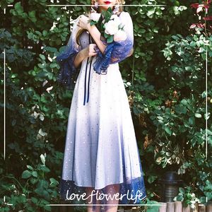 Французская фея платье женщины лето элегантный дизайнер квадратный воротник MIDI платье лук длинный фонарь рукава платье корейский 210521