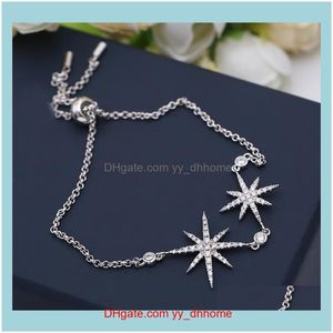 Charm Armband Jewelryeuropean Online Style Rice Star Temperament Wild Simple Micro-Inlaid Zircon Armband Fashion Justerable Female Drop D