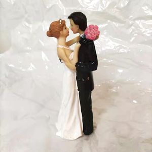 Wedding Cake Toppers Bride & Groom Decoration Couples Tender Embrace