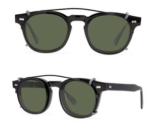 Marke Shades Clip-on Polarisierte Sonnenbrille Männer Brillen Rahmen Frauen Brillen Graue Linsen Sonnenbrille Optische Brillengestell mit Box