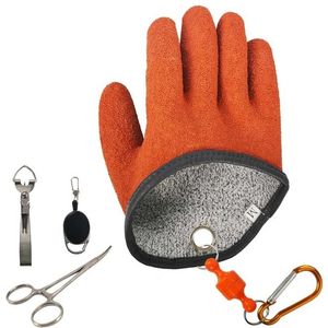F Waterproof Puncture Proof Fishing Glove Professional Catch Fish Gloves with Tools Provide Good Protection For Your Palms