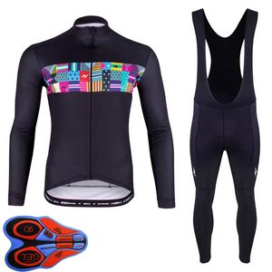 2021 Morvelo team Men Cycling long Sleeves jersey bib pants sets Factory direct sales autumn mtb bike outfits bicycle clothing Sports Uniform Y21052502