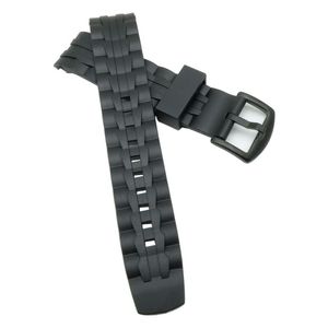 Assista Bandas 22mm Men's Extra Long Silicone Silicone Strap Braceletes Pulseiras De Aço Preto Fecho Para EF-550PB-1AV