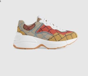 35-45 mjkkk74811 ile Lüks Tasarımcı Multicolor serisi Rhyton Erkek Kadın Günlük Ayakkabı Sneakers boyutu