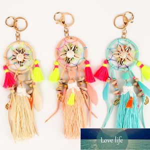 Summer Beach Bag Tassel Pendants Jewelry Keychain Bohemian Shell Car Decoration Beaded Key Ring Factory price expert design Quality Latest Style Original Status