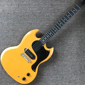Реликвия электрическая гитара, черное доменное пальто, пикапы P90 Электрическая гитара