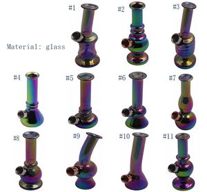 Mini bongos de vidro Dab Rig Hookah com Glas Bacia Pequeno bocher Beaker Tubos de água Material: Transparente-vidro 240 / caixa