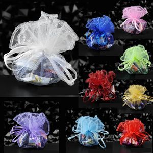 Wholesale jewelry sachets for sale - Group buy Gift Wrap Jewelry Organza Bag Wedding Gifts For Guests Packaging Sweets Candy Bags Sachet Pouches Drawable Party Decoration