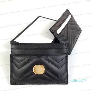 Top quality Genuine Leather luxury Designer Marmont G purse Fashion Womens men Purses Mens Key Ring Credit Card 2021 Coin Mini Wallet Bag