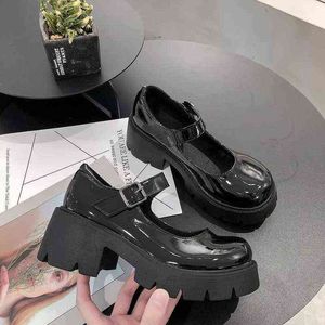 Dress Shoes Chaussures Lolita en cuir PU pour femmes uniformes JK jolies chaussures Sexy rétro de Style britannique avec Maryzhen nouvelle collection 220303