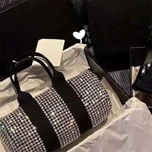 Designer Czech White Shiny Diamond Women Tote Handbags Updated Rhinestone Travel Shoulder Bags Cruider Duffle Bling Blings Shopping Totes Fashion Wallets Purse