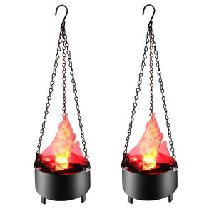 LED Hanging Electric Simulation Flame Lamp Halloween Decoration Bonfire Brazier Lamp 3D Dynamic Christmas Projector Lights 211109