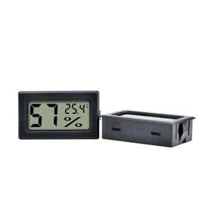 Uppdaterad inbäddad digital LCD -termometer Hygrometer Temperaturfuktighet Tester Kylskåp Frys Mätare Monitor Black White Color