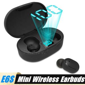 E6s Mini Esporte TWS Fone de Ouvido Touch Control Bluetooth 5.0 Fone de Ouvido Sem Fio Fones de Ouvido com Display de Energia LED