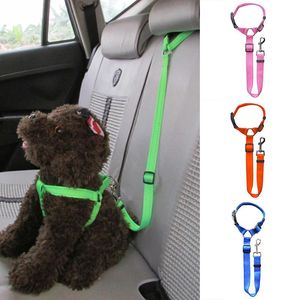 Colares Coleiras de Cão Lemas Universal Assento Cinto De Segurança Corda Ajustável Aluxo de Carro Leash Viagem Viagem Clipe Strape Strape Lead for Cogs Gatos