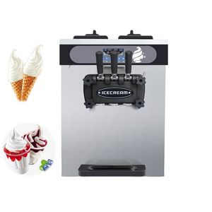 Desktop Soft Ice Cream Machine Stainless Steel Sweet Cone Makers Vending 110V 220V