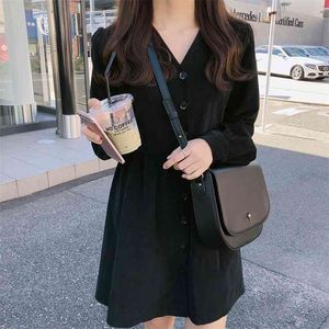 Plus size v neck black Corduroy Elegant Thick Autumn Winter dress Girls Boho Female Vintage Dress Women Dresses Robe Vestido 210423