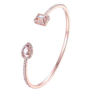 Braccialetti da polso OEM con tormalina germanio intero personalizzato Bangl color oro rosa da donna