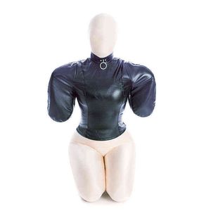 Nxy sm sexo juguete para adultos para adultos totalmente cubierto con cremallera de la cremallera bolsita de ropa para hombres y mujeres sexy bdsm juegos de bondage pareja flirt1220