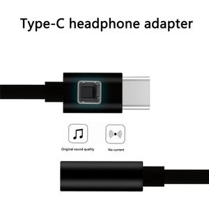 Adaptador tipo C 3,5 mm Cabo de fone USB-C Male para Aux Audio feminino Jack para Samsung S23 S22 Ultra Z Flip S10 S20 S21 Nota 10 20 Plus com Chip Fe
