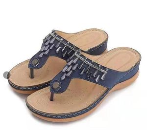 Frauen Hausschuhe Sommer Damen Bling Nähen Clip Toe Sandalen Weibliche Flip-Flops Keile Plattform Schuhe Mode frauen Rutschen