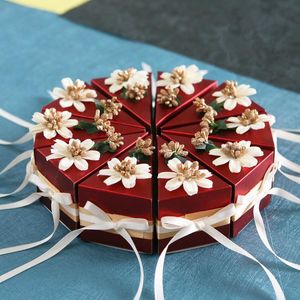 Geschenk Wrap Arten Kreative Dreiecksformkuchen Hochzeit Candy Paper Boxen Stück Satz Geburtstagsfeier Dekorationen für Kinder Favor Bag