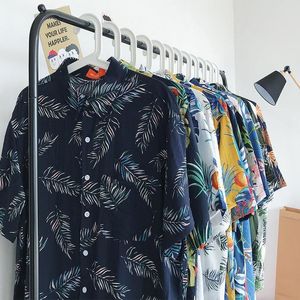 Wholesale cardigan hippie resale online - Women Blouses Hawaiian Shirt Summer Harajuku Vintage Oversize Short Sleeve Beach Cover Up Blouse Korean Women Man Hippie Cardigan