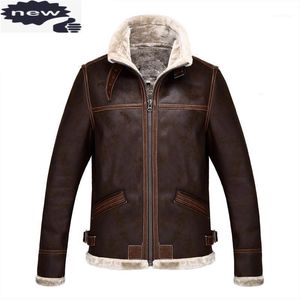 Men's Fur & Faux Cosplay Men Jacket Stand Collar Winter Fleece Lining Biker Coat Short Pu Leather Male Windproof Coats Plus Size 6XL