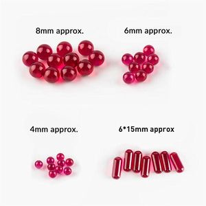 DHL 4mm 6mm 8mm 6 * 15mm Ruby Terp Pearl Ball Rökning DAB Pill Spinning Insert Bead för Quartz Banger Nail Rigs