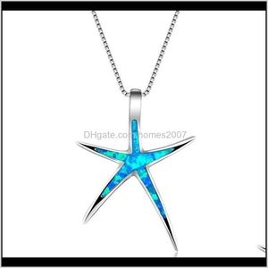 Pendant Necklaces & Pendants Jewelryfashion Personality All-Match Jewelry Inlaid Opal Five-Pointed Star Necklace For Women Luxury Namour Char