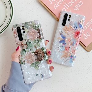 Vintage Flower Phone Cases For Samsung Galaxy S21 Ultra S20 S10e S10 S9 S8 Plus Note 10 9 8 Soft IMD Dream Shell Phone Back Cover