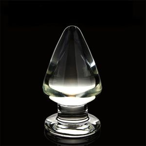 6 cm de diamètre super grand plug anal en verre adulte masturbateur buttplug anus stimulateur dilatateur gros butt plugs sex toys pour femme Y201118