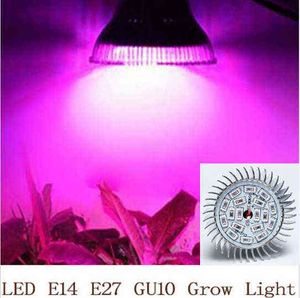 Full Spectrum W LED Grow Light GU10 E14 E27 Spotlight Lampa Bulb Flower Plant Greenhouse Hydroponics System V V Grow Box W220312