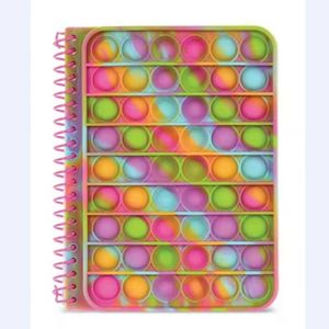 2021 notebook brinquedo dedo bolha tampa de descompressão silicone fidget brinquedos para crianças presente