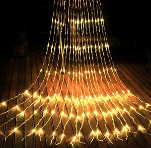 3x3m 6x3m Fluxo de água Efeito de neve cortina Fairy String Light Xmas Wedding Party Hotel Window Cachoeira