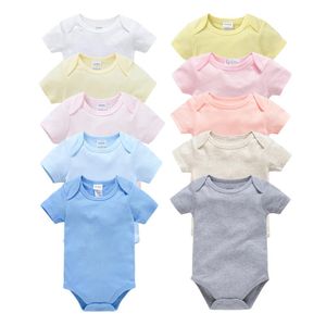 Rompers Roupas De 5PCS Baby Bodysuits Unisex 100%Cotton Short Sleeve Summer Infant Jumpsuit 0-24M Cartoon Toddler Boys Clothes