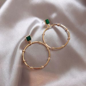 2021 Korea Design Fashion Jewelry Simple Large Round Green Texture Acrylic Earrings for women gift